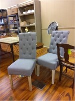Grey cloth chairs