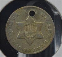 1851 Silver 3 Cent Nickel