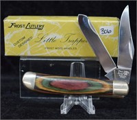 Frost Cutlery Wood Handle 2-Blade Pocket Knife