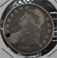 1831 U.S. Silver Draped Bust Half Dollar