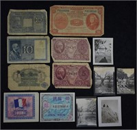WWII Invasion Currency & Soldier's Photographs