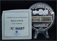 1875 $100 Dollar .999 Silver CLAD Proof Coin