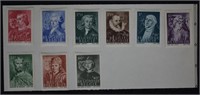 Belgium Near Mint Stamp Set; Postal History, Phila