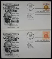 Mahatma Ghandi History; Philatelic, Postal FDC's;