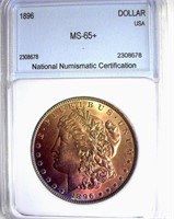 1896 Morgan NNC MS-65+  ONE MANY $ W GREAT COLOR !