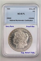 1900 Morgan NNC MS-66 PL $7500 GUIDE