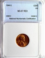1944-S Cent NNC MS-67 RED