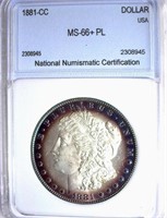 1881-CC Morgan NNC MS-66+ PL $5750 GUIDE