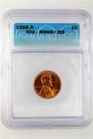 1955-D Cent ICG MS-66+ Red