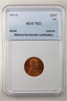 1947-D Cent NNC MS-67 Red $250 GUIDE
