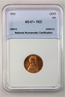 1940 Cent NNC MS-67+ Red $325 GUIDE