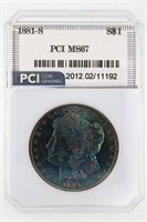 1881-S Morgan PCI MS-67 $1050 GUIDE
