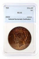 1925 Peace NNC MS-66 $600 GUIDE