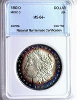 1880-O Morgan NNC MS-64+ $3750 GUIDE