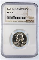 1776-1976 Quarter NGC MS-67 Silver