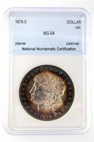 1878-S Morgan NNC MS-64