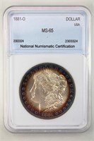 1881-O Morgan NNC MS-65 $1050 GUIDE