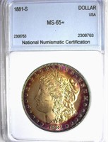1881-S Morgan NNC MS-65+