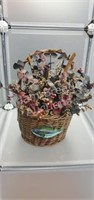 Wicker woven fish theme decorative basket, 6 in