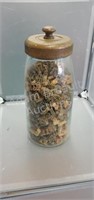 Ball Mason storage jar with wooden screw top lid
