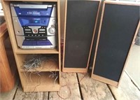 RCA Stereo w/Stereo Cabinet & Speakers