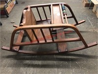 Vintage wood baby rocking seat