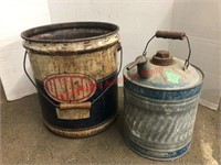 unico metal bucket & metal kerosene can