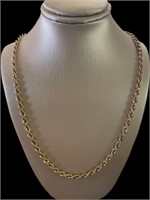14kt Gold HEAVY 22" Rope Twist Necklace