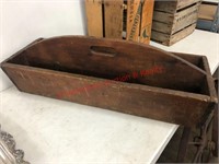 Antique wood tool carrier