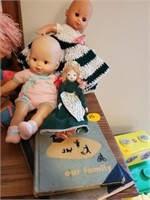 VINTAGE CHILDRENS BOOKS AND BABY DOLLS