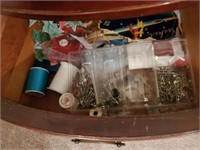 DRAWER OF SEWING NOTIONS