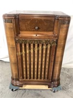 Philco Standing Radio/Phonograph Wood Cabinet