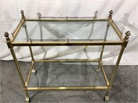 Rolling Glass Serving Cart Made in Italy