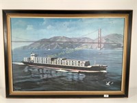 Large Original Oil Painting of San Francisco Bay