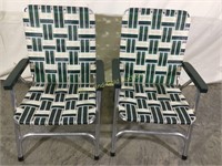 2- Sunbeam aluminum folding chairs