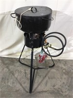 Outdoor Propane burner with steel kettle