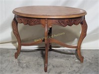 Wood Oval End Table