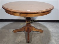 Extending Wood Round Dining Table