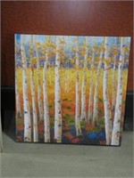 OIL ON CANVAS TREE SCENE