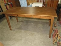 SOLID WOOD (2) DRAWER TABLE