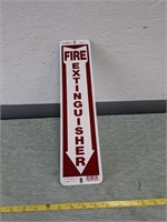 Tin Fire Extinguisher Sign