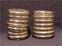 14PC STERLING COASTER SET