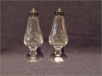 SET OF CUT GLASS SALT AND PEPPER SHAKERS