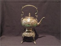 SILVER PLATED CHAFFING TEA KETTLE