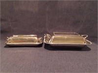 2PCS - CRESENT BUTTER DISH AND
