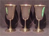 3PCS - CRESENT GOBLETS