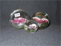 3PCS - FLORAL PAPER WEIGHTS