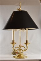 BRASS CANDLE STICK TABLE LAMP - 21" TALL