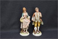 LEFTON MAN AND WOMAN FIGURINES -