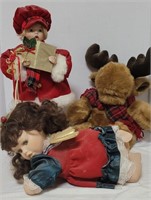 Christmas Dolls & Moose